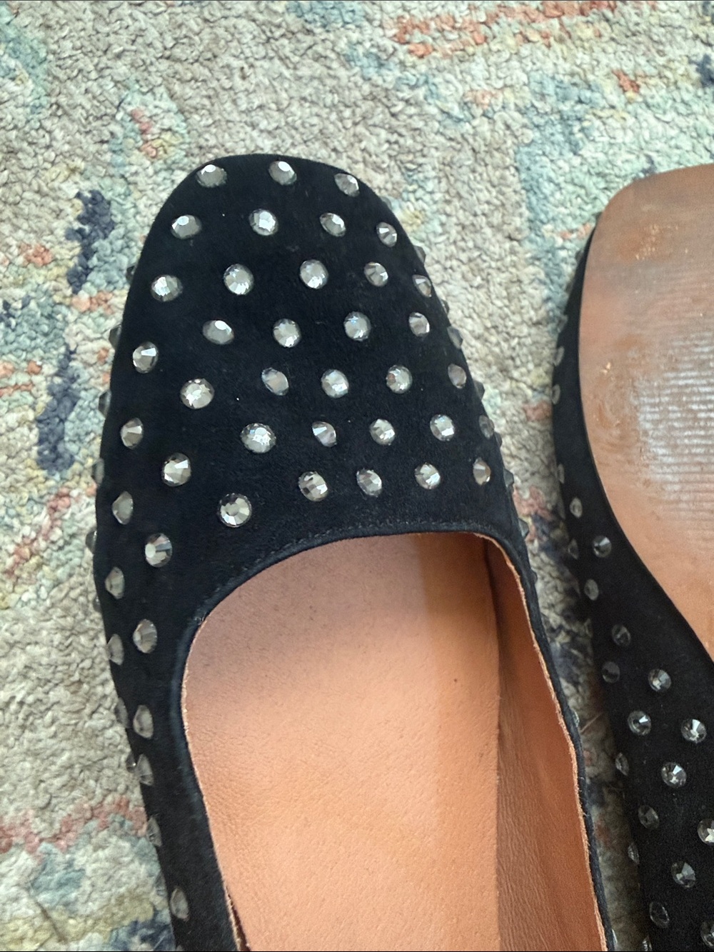 Madewell Black Rhinestone Mary Jane Flats - Picture 3 of 3